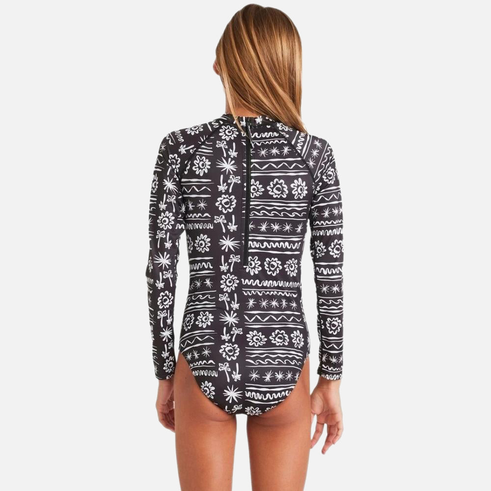 Lost On You Long Sleeve Bodysuit Rash Vest - Kids