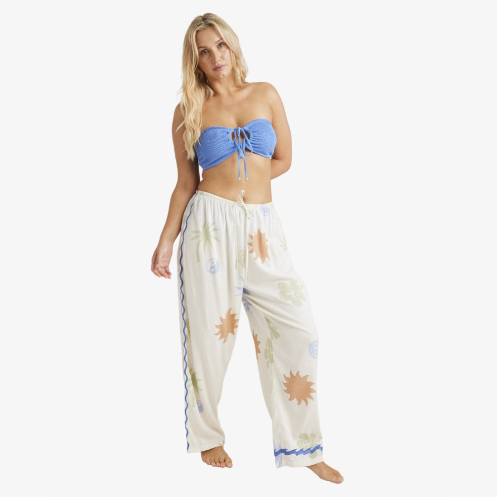 Sun Symbol Elastic Waist Pants - Women