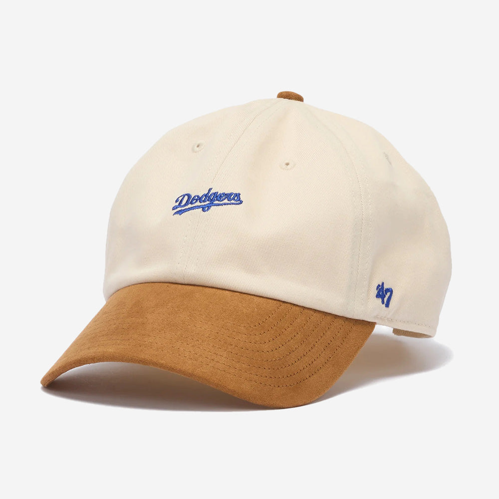 MLB Los Angeles Dodgers Script Suede Visor Strapback Cap - Men