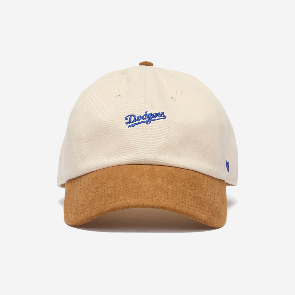 MLB Los Angeles Dodgers Script Suede Visor Strapback Cap - Men