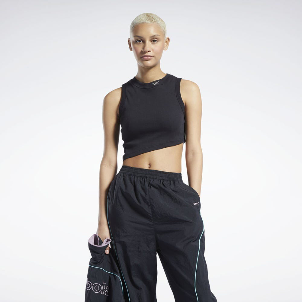 Classic Wide Cropped Rib Tank - Women