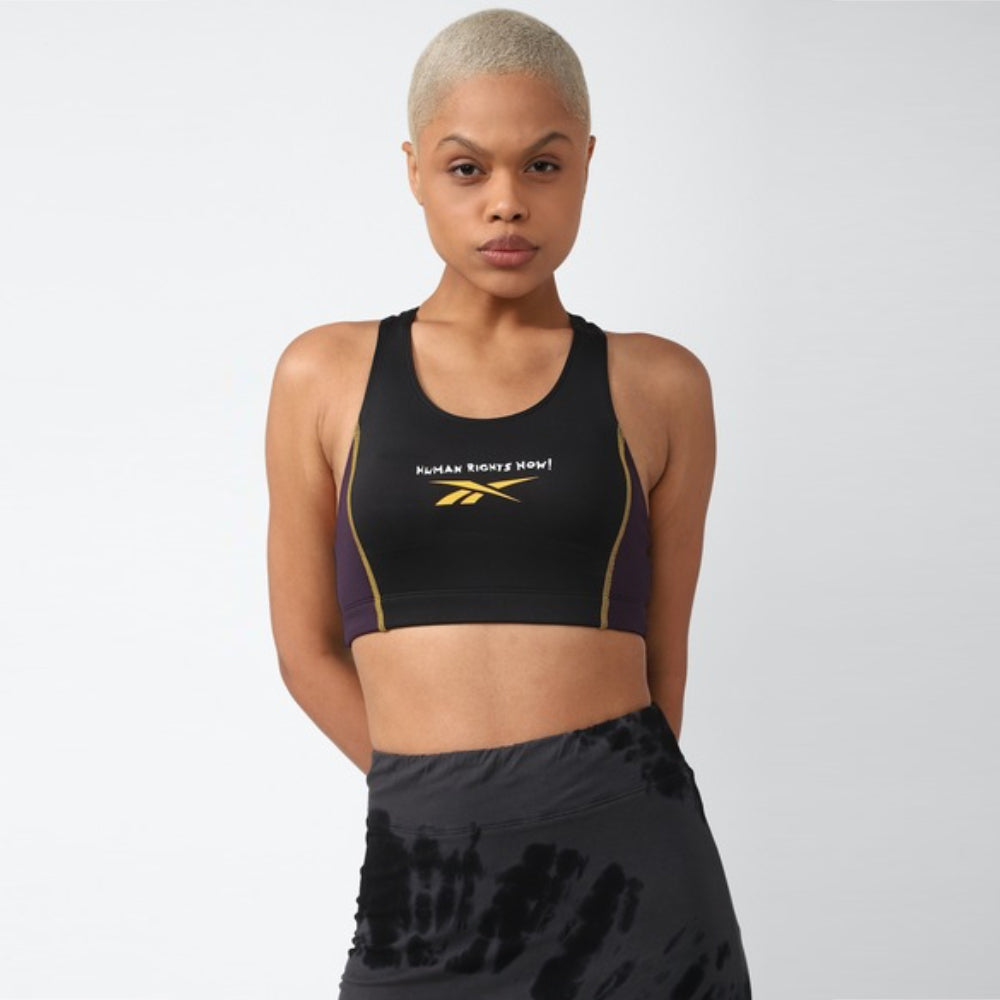 HRN Brand Logo Printed Sports Workout Bra - Women