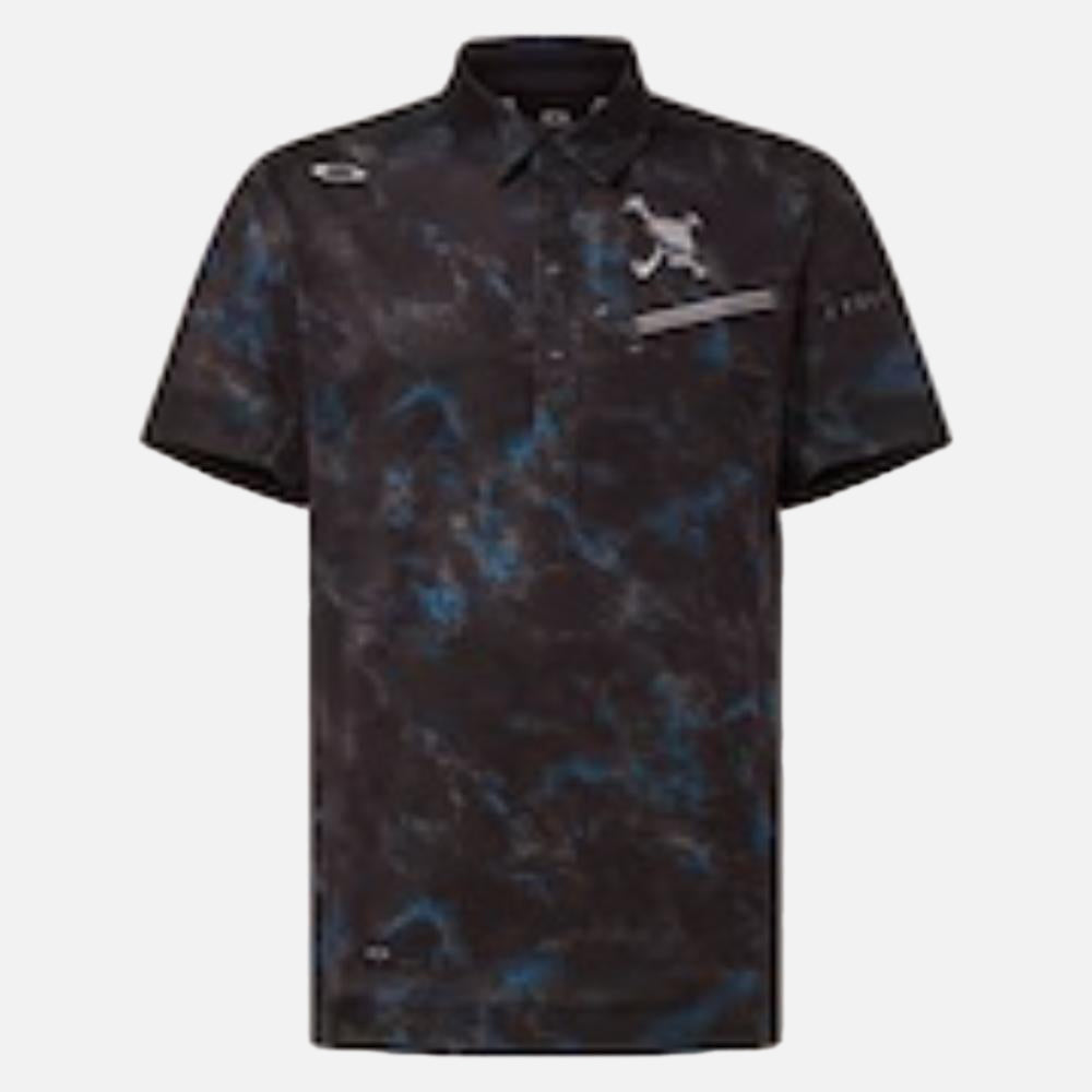 Skull Geo Foliage Polo Shirt - Men