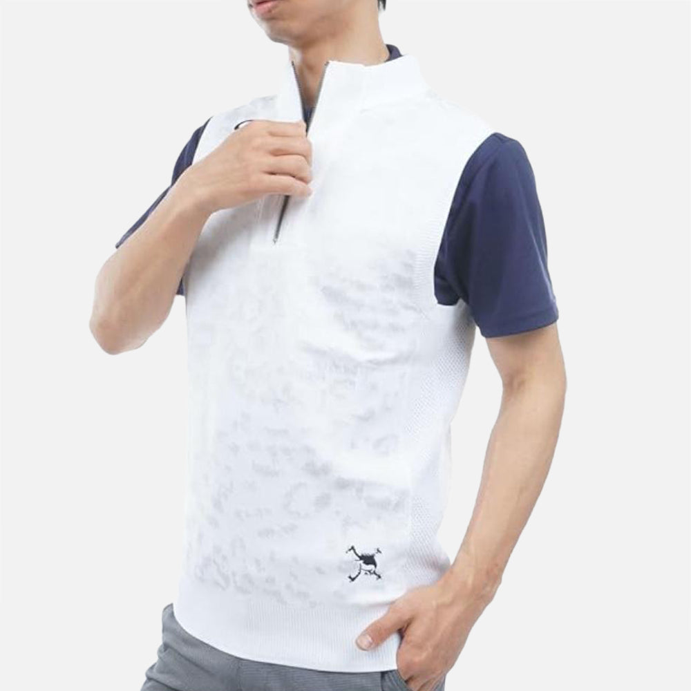 Skull Stretch Spotted Jacquard Vest - Men