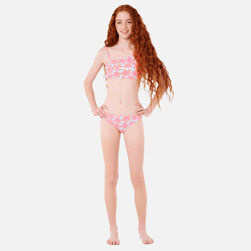 Neon Isles Floral Bikini - Kids