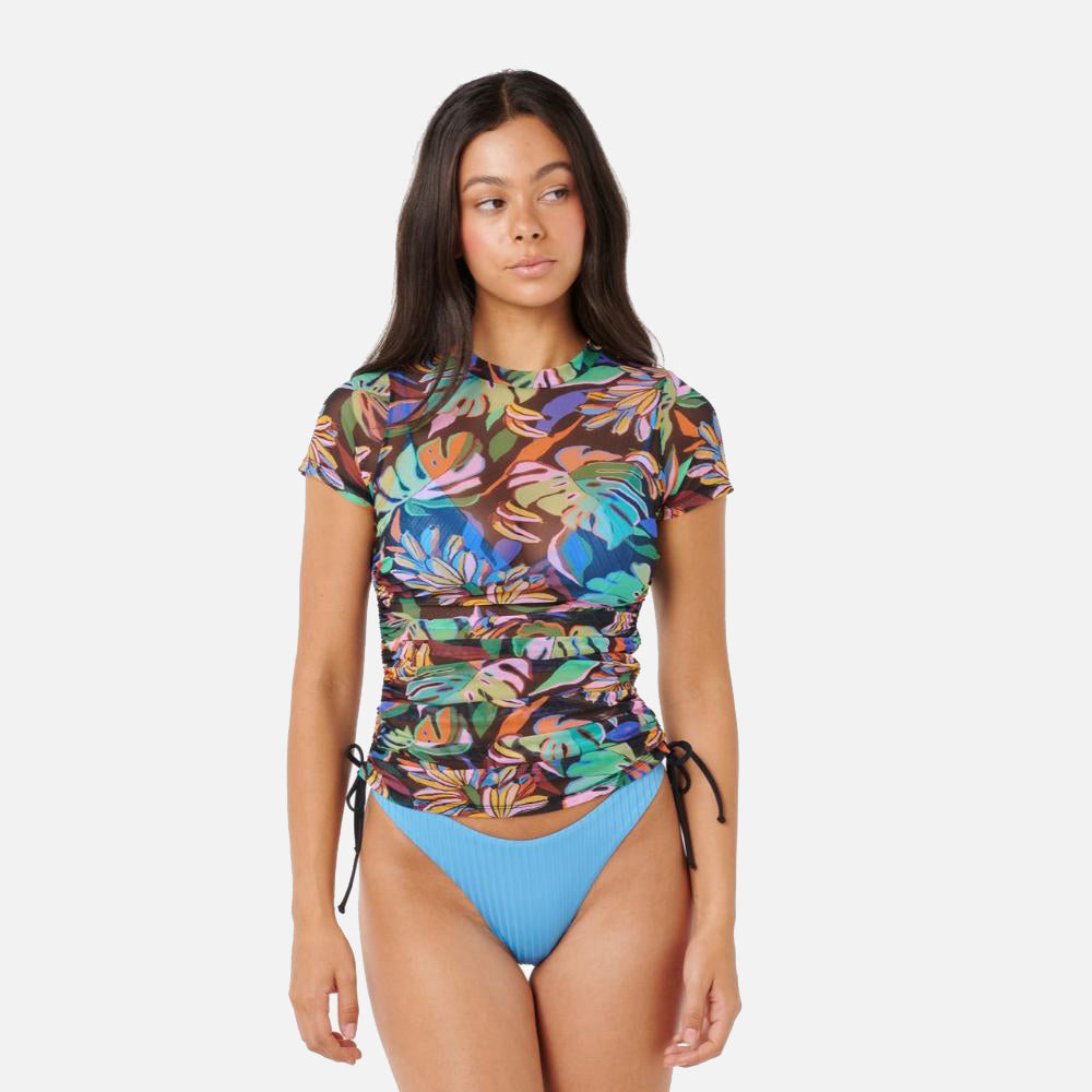 Sunset Luau Crop Tee - Women