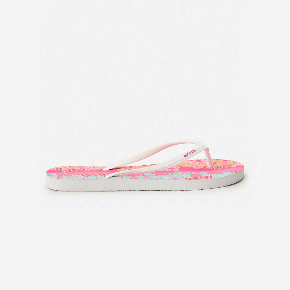 Mixed Bloom Open Toe Flip Flops - Women