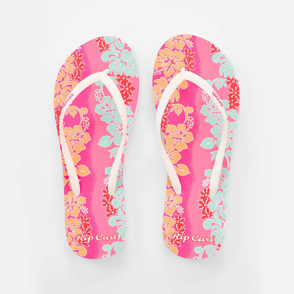 Mixed Bloom Open Toe Flip Flops - Women