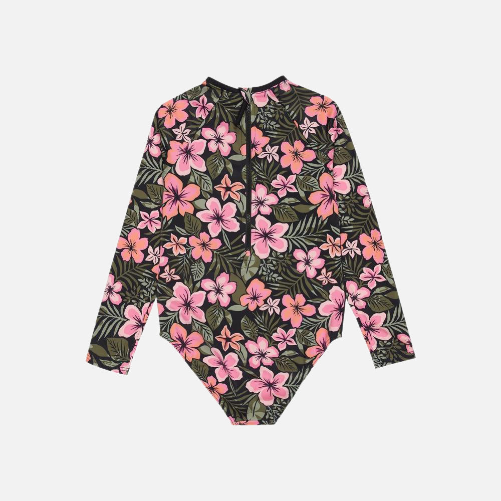 Active Floral Long Sleeve Onesie Rash Vest - Kids