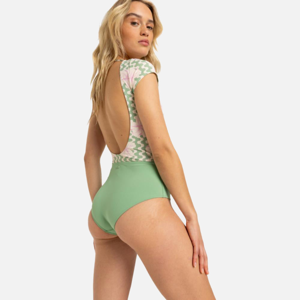 Hibiscus Daze Short Sleeves Swimsuit - Women