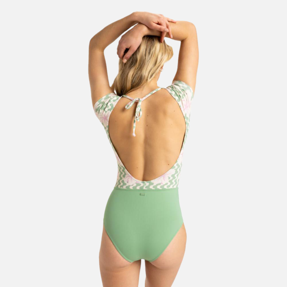 Hibiscus Daze Short Sleeves Swimsuit - Women
