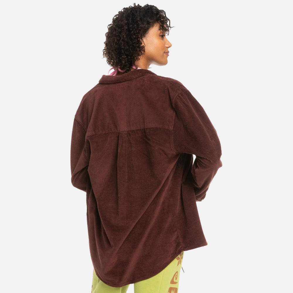 Let It Go Corduroy Long Sleeve Shirt - Women
