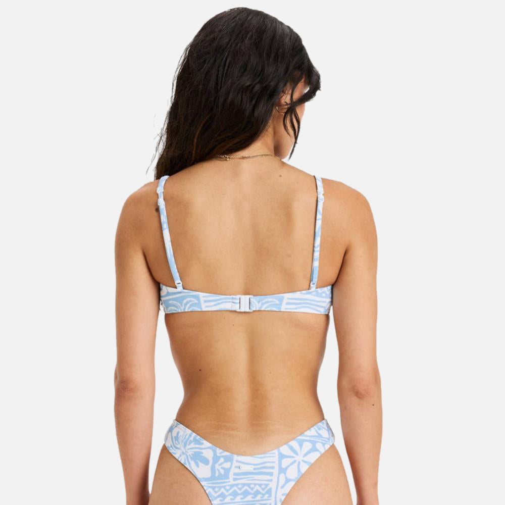 Flowers Wave Bralette Bikini Top - Women