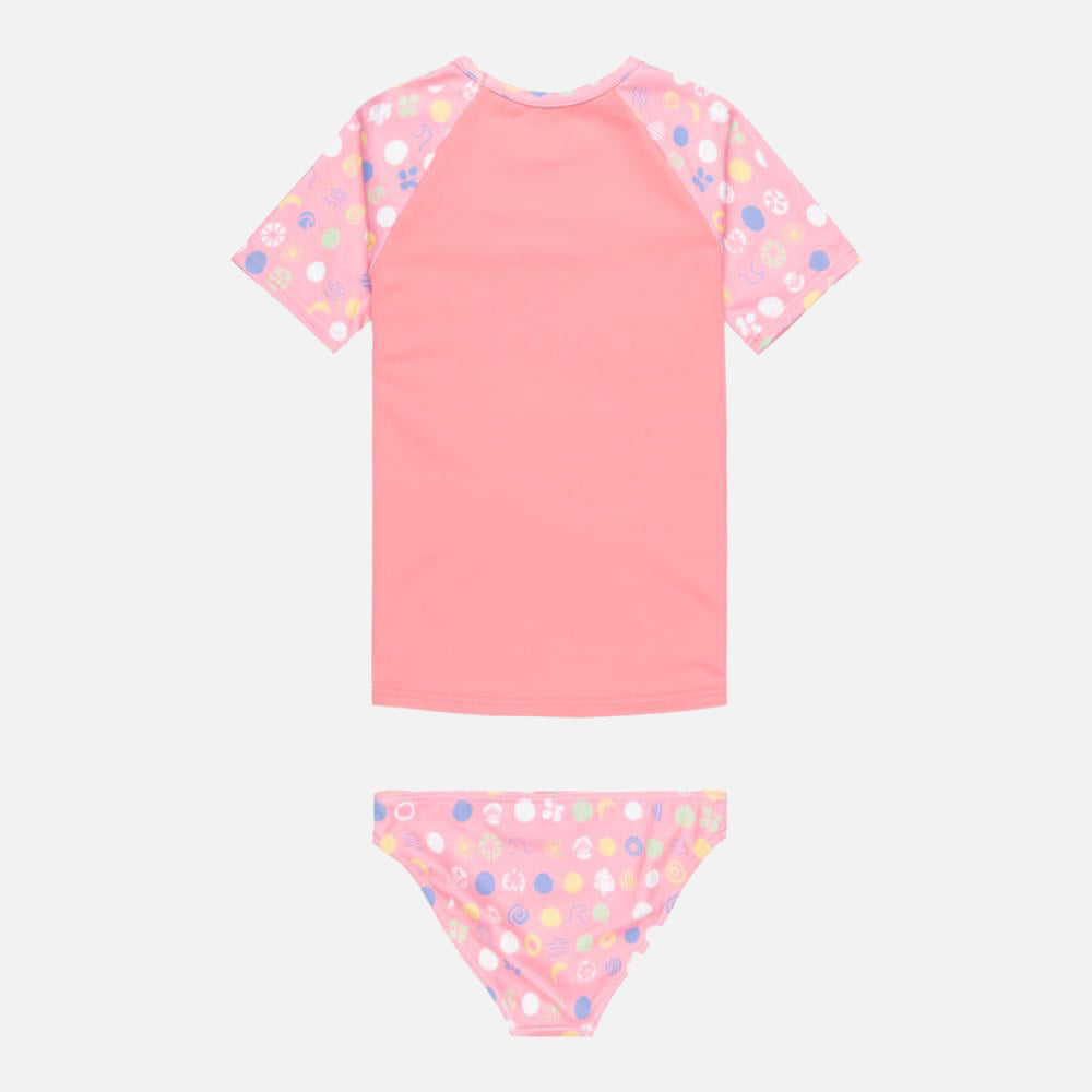 Roxy Dot Short Sleeves Two-Piece Rashguard Set - Kids