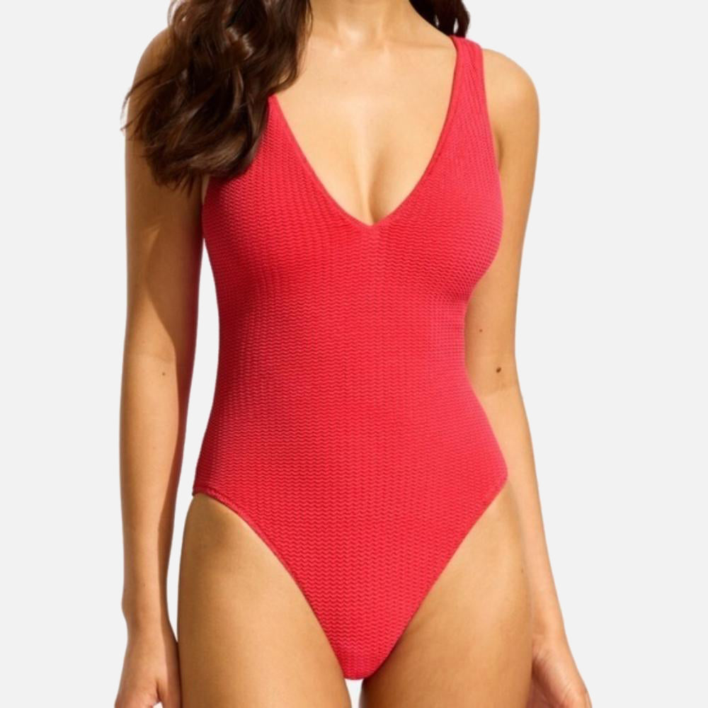 Sea Dive Deep V Neck One Piece - Women