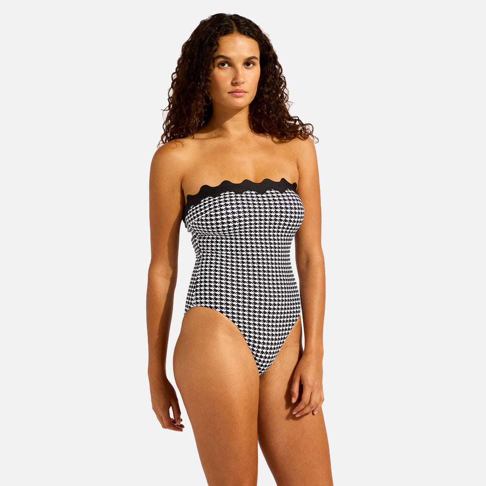 Gia Check Ric Rac One Piece Swimsuit - Women