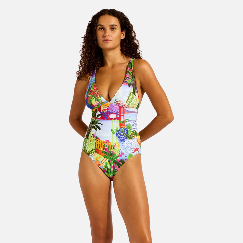 La Boca Deep V Neck One Piece - Women