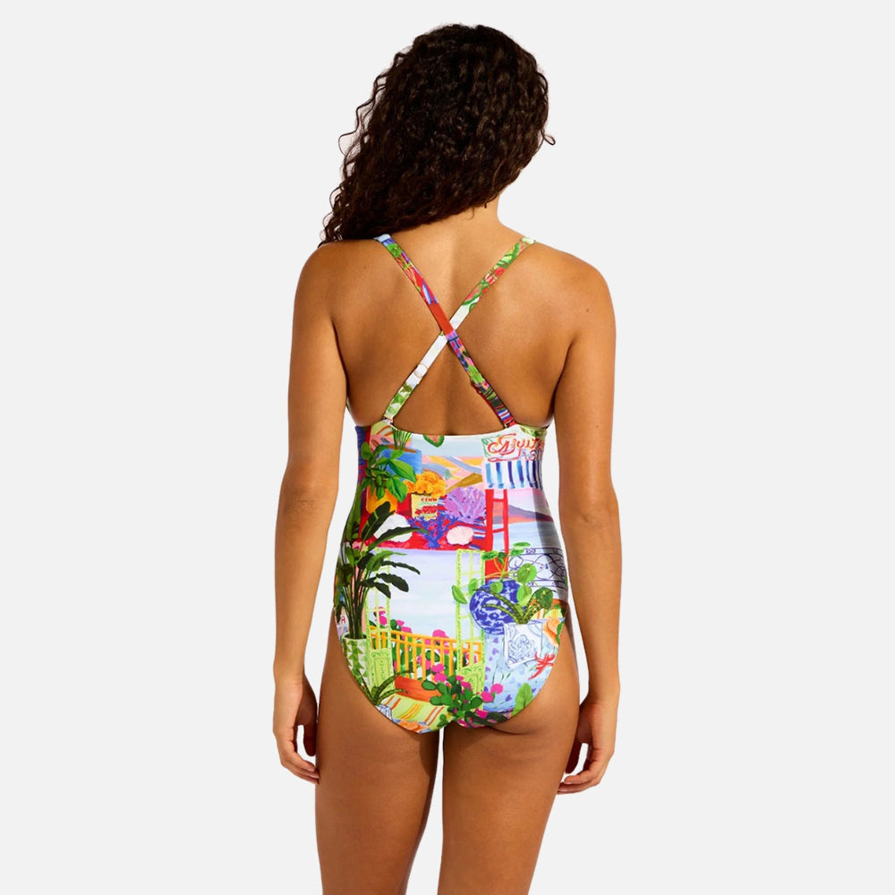 La Boca Deep V Neck One Piece - Women
