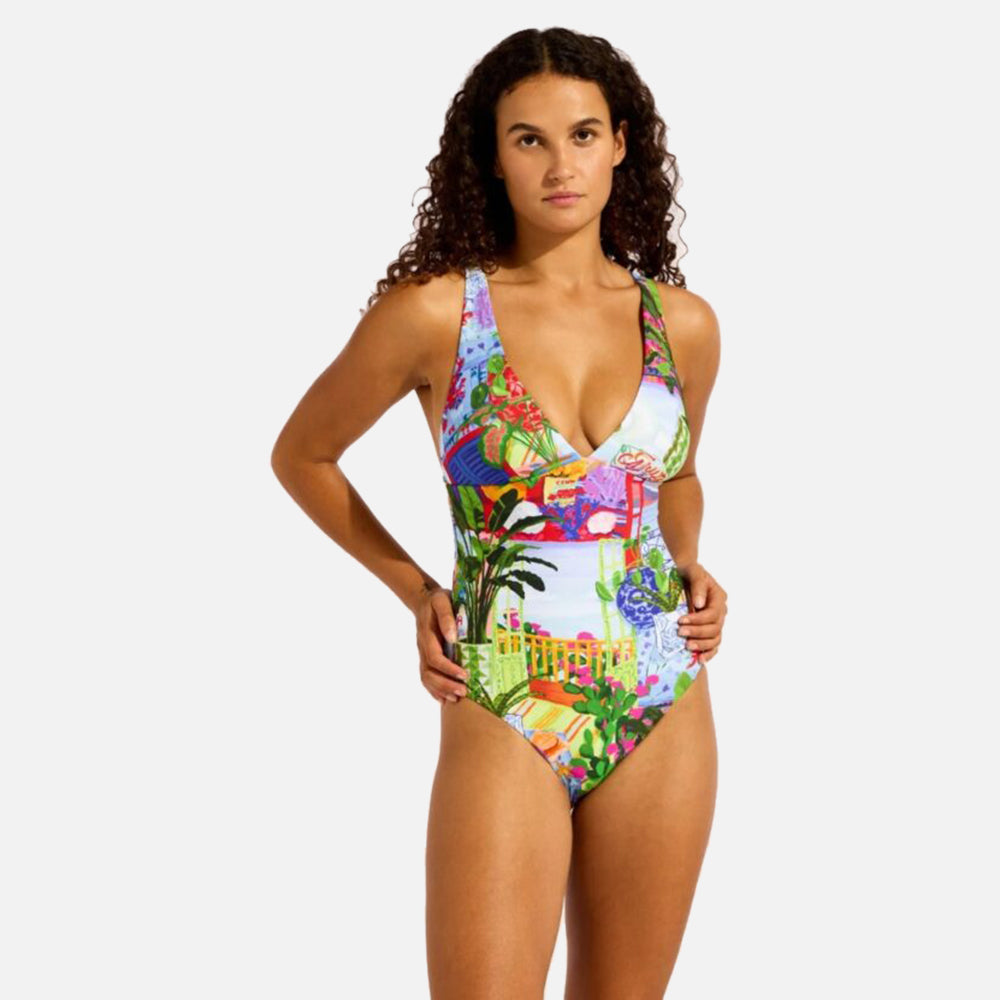 La Boca Deep V Neck One Piece - Women