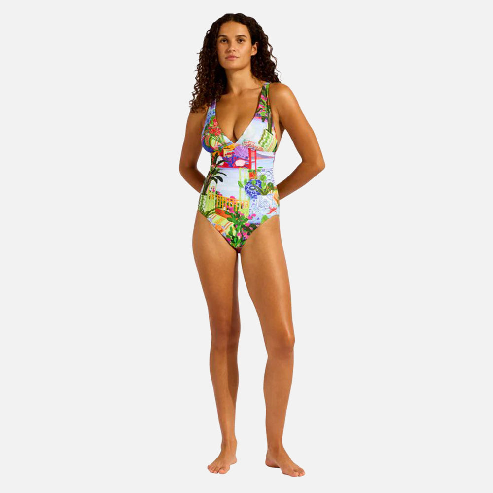 La Boca Deep V Neck One Piece - Women