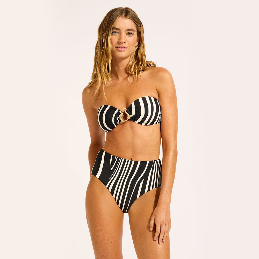 Coastline Ring Front Bandeau Bikini Top - Women