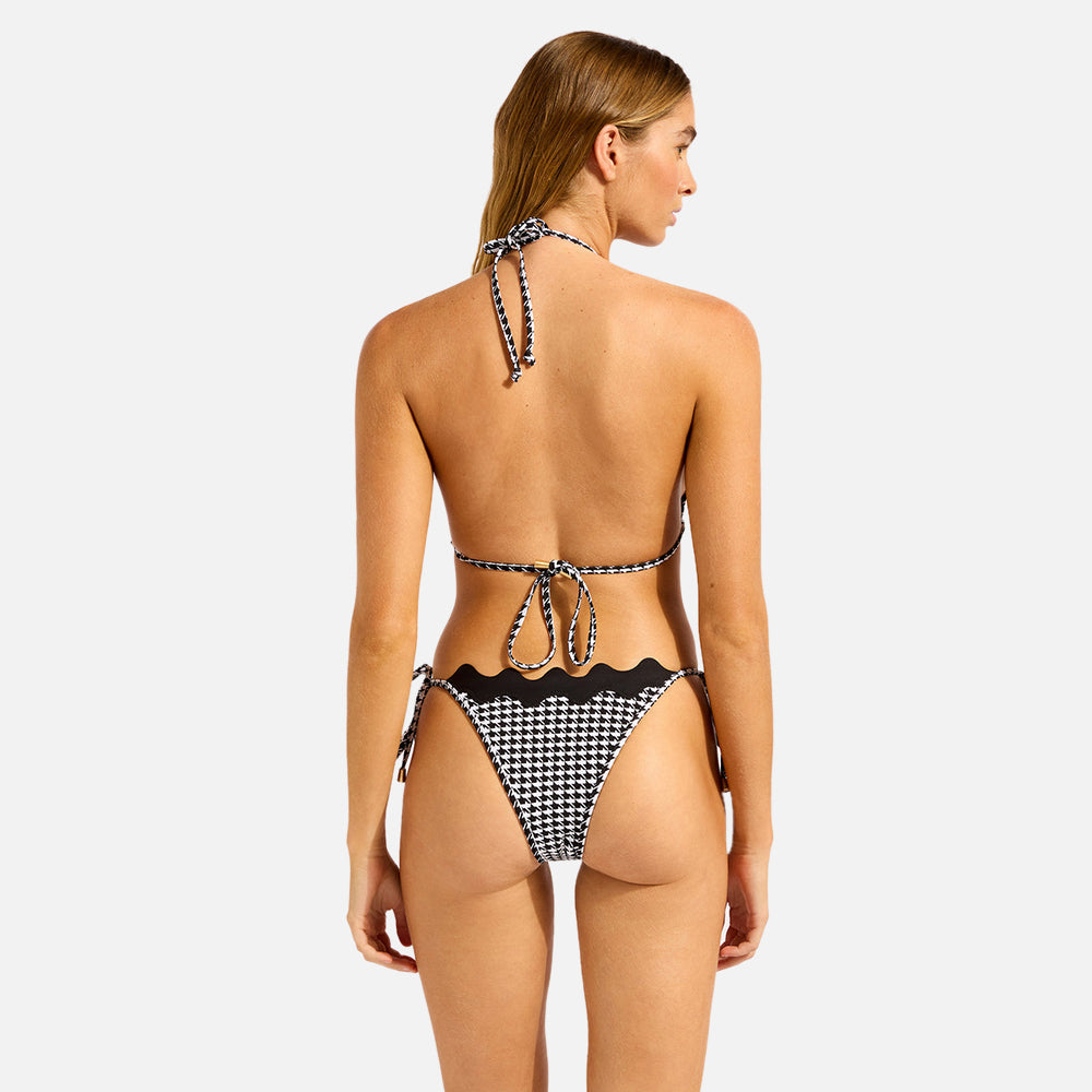 Gia Check Ric Rac Triangle Bikini Top - Women