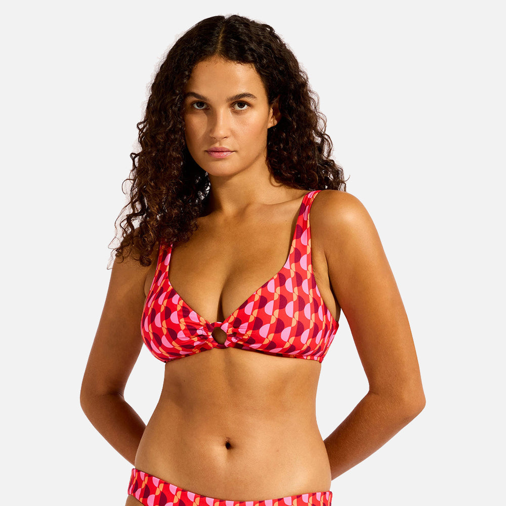 Sorrento Ring Front Tank Bikini Top - Women