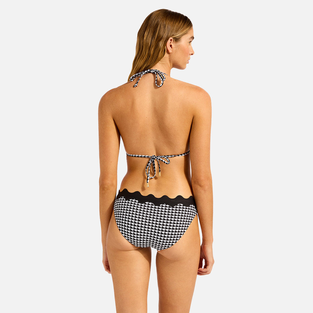 Gia Check Ric Rac Hipster Bikini Bottom - Women