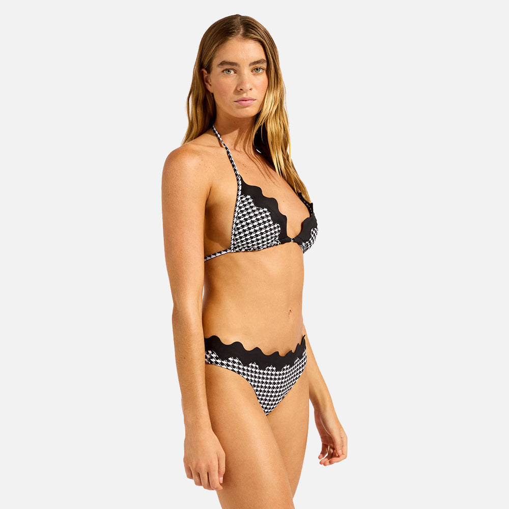 Gia Check Ric Rac Hipster Bikini Bottom - Women