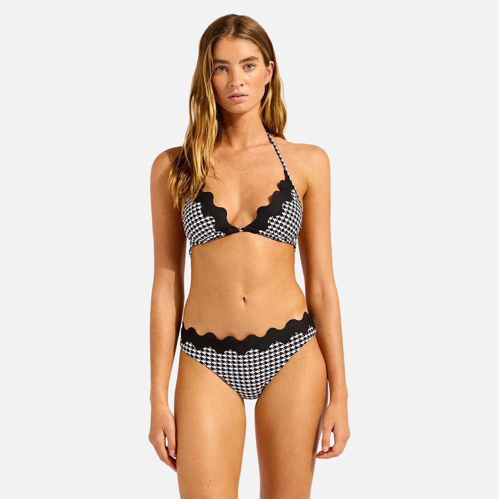 Gia Check Ric Rac Hipster Bikini Bottom - Women