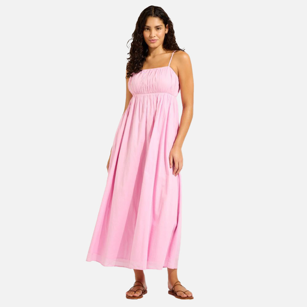 Piped Maxi Dress