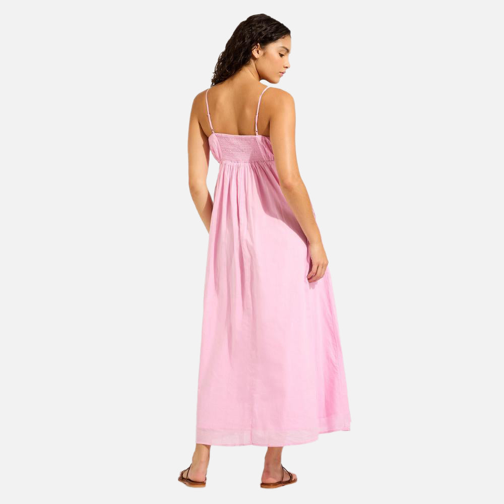 Piped Maxi Dress