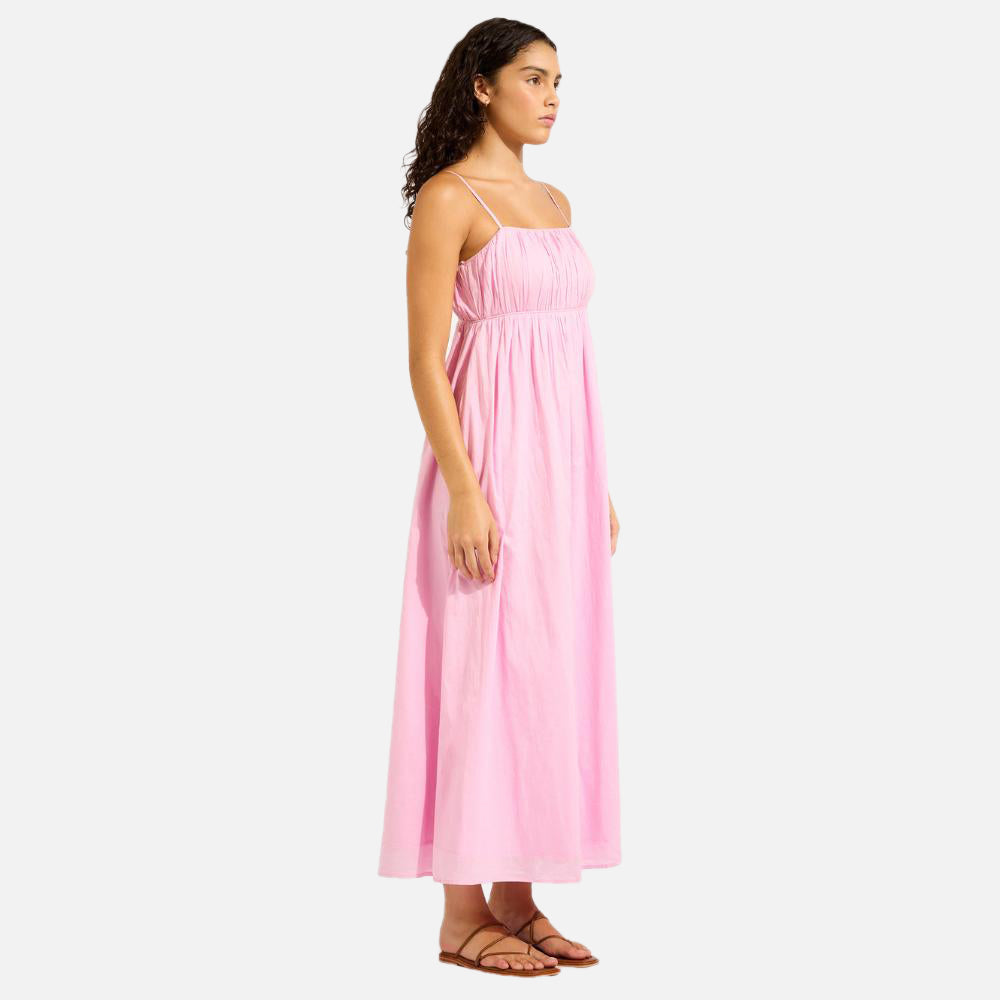 Piped Maxi Dress