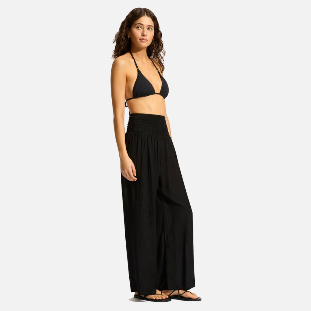 Shirred Waist Wrap Pant - Women