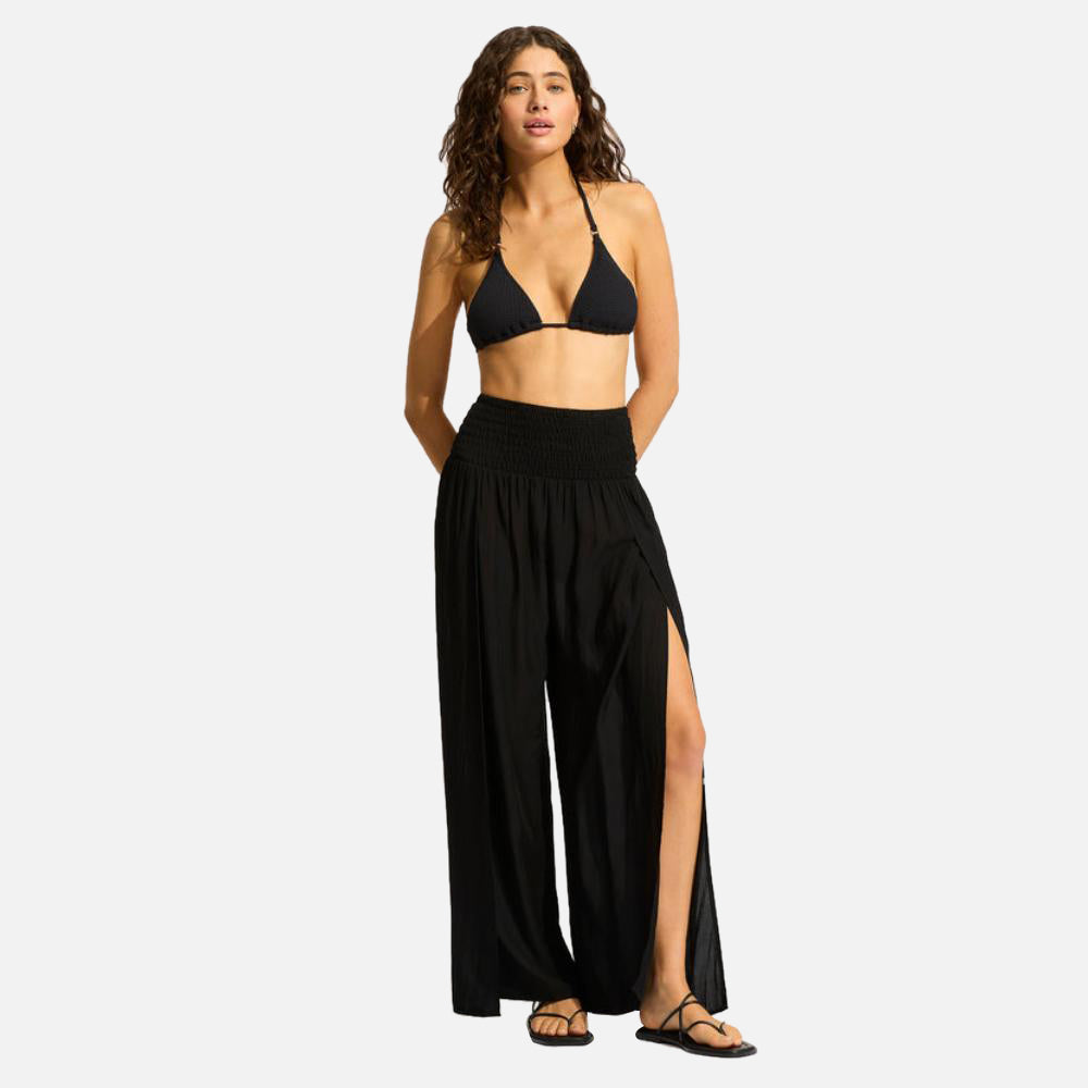 Shirred Waist Wrap Pant - Women