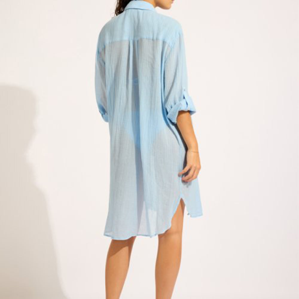 Beach Edit Crinkle Twill Beach Shirt - Women