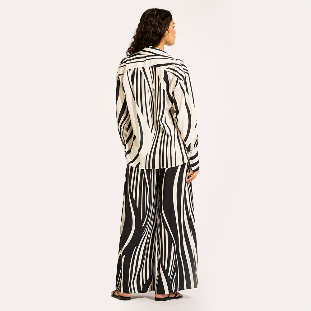 Coastline Drawcord Wide Leg Pant - Women