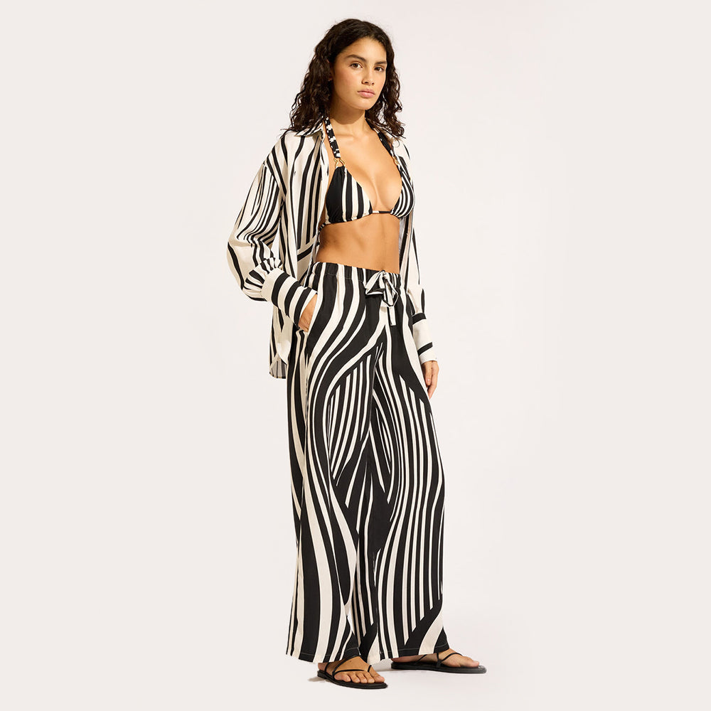 Coastline Drawcord Wide Leg Pant - Women