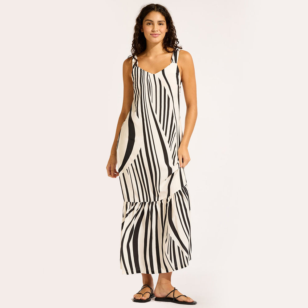 Coastline Tie Back Maxi Dress - Women