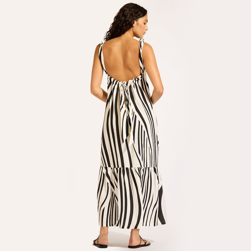 Coastline Tie Back Maxi Dress - Women