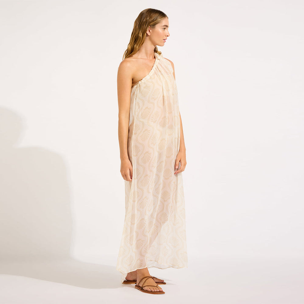 Luna One Shoulder Maxi Kaftan - Women