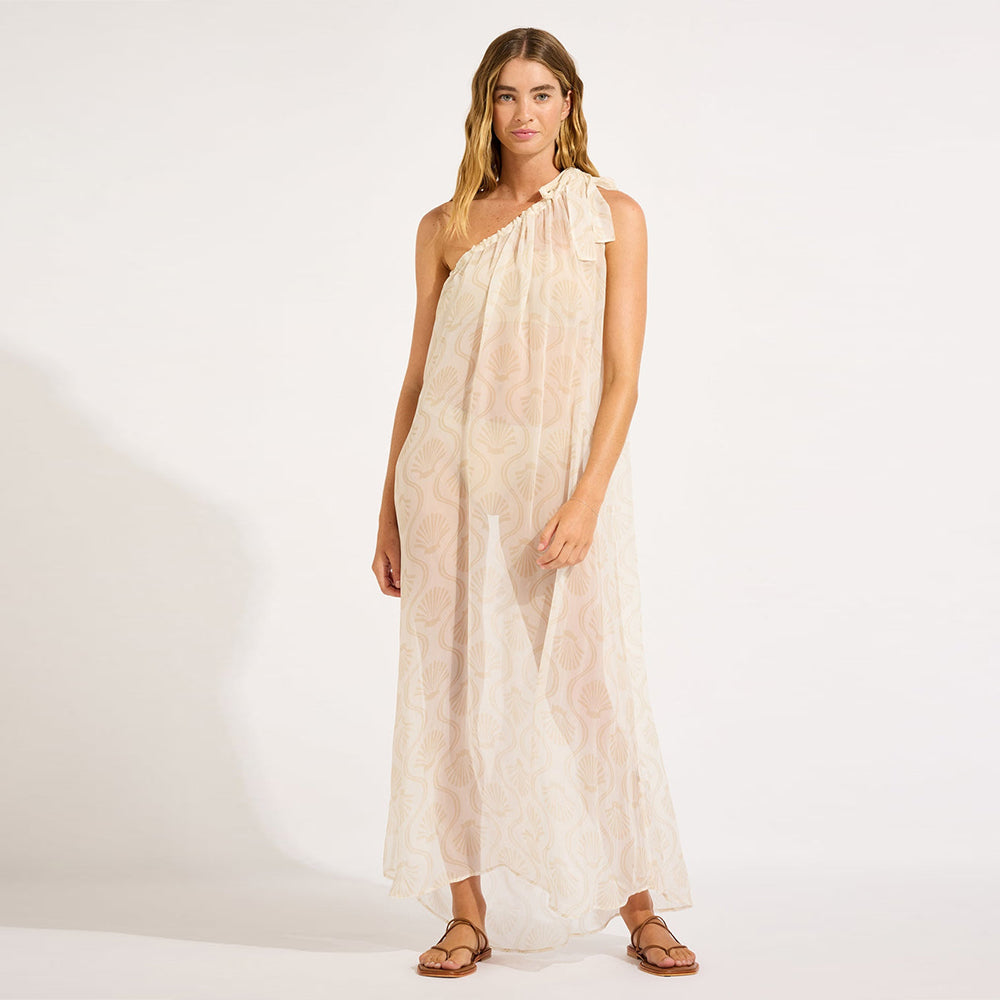 Luna One Shoulder Maxi Kaftan - Women