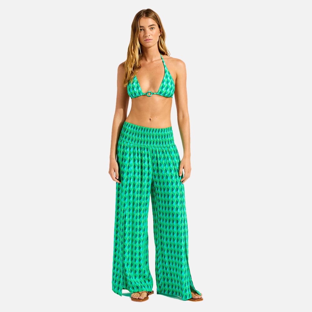 Sorrento Shirred Waist Wrap Pant - Women