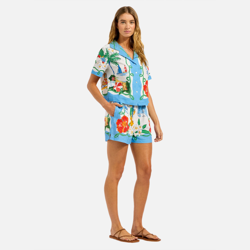 Viva Vacation Crop Shirt - Women