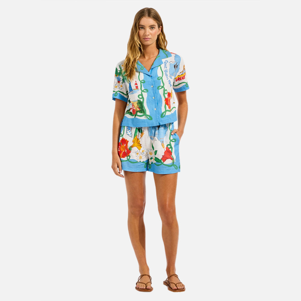 Viva Vacation Crop Shirt - Women