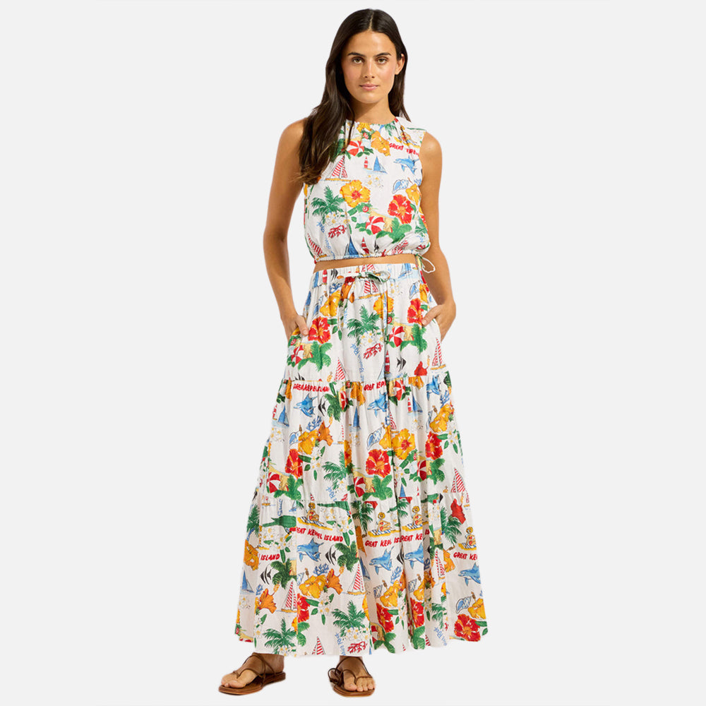Viva Vacation Tiered Maxi Skirt - Women