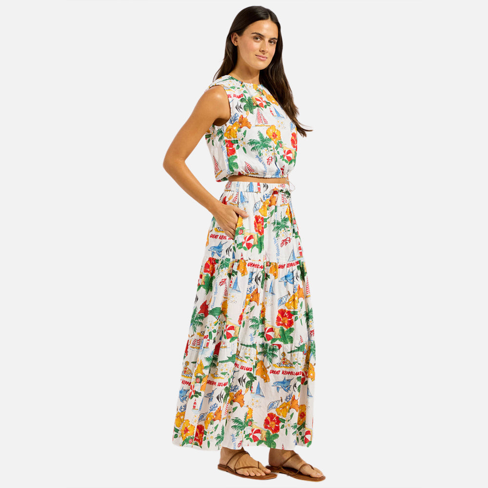 Viva Vacation Tiered Maxi Skirt - Women