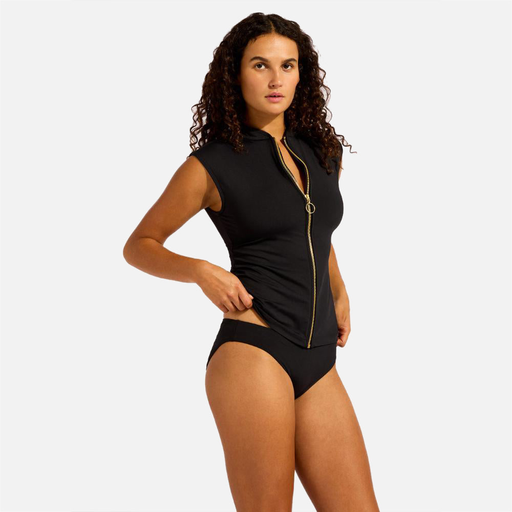 Collective Cap Sleeve Sunvest Bikini Top - Women