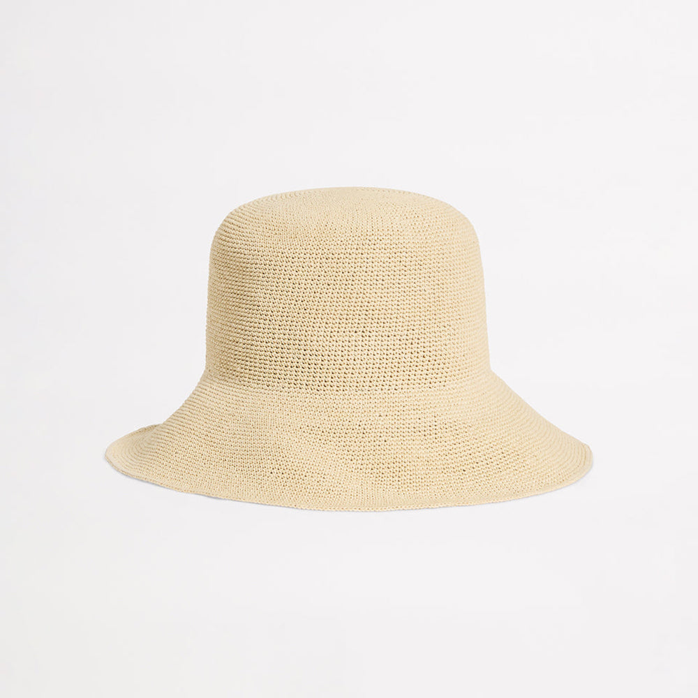 Packable Raffia Bucket Hat - Women