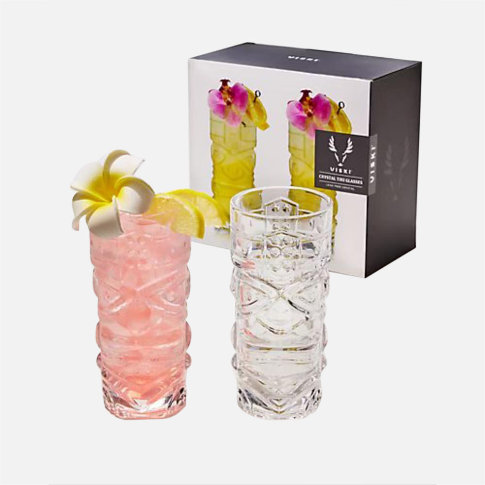 Viski Crystal Tiki 14-oz. Glasses Set of 2 - Unisex